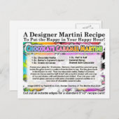 Chocolade Caramel Martini Recept Briefkaart (Voorkant / Achterkant)