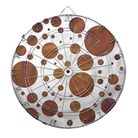 Chocolade Carmel Swirl Polka Dot Dartbord (Voorkant)