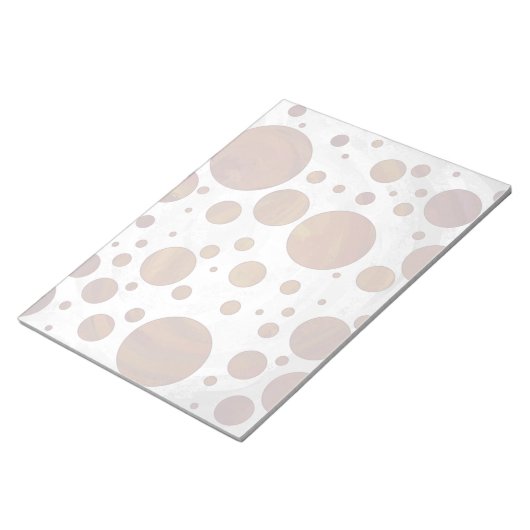 Chocolade Carmel Swirl Polka Dot Notitieblok (Schuin)