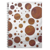 Chocolade Carmel Swirl Polka Dot Notitieboek (Voorkant)