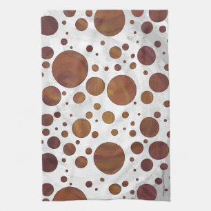Chocolade Carmel Swirl Polka Dot Theedoek