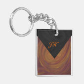 Chocolade Carmel Swirl Sleutelhanger (Voorkant Links)