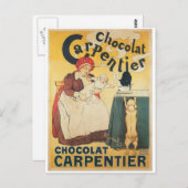 Chocolade Carpentier  Hot Chocolade en kunst Briefkaart (Voorkant / Achterkant)