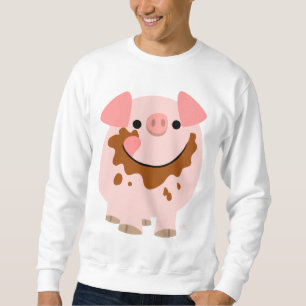 Chocolade Cartoon Varkenspijn mannen apparel Trui