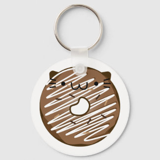 Chocolade Cat Donut Sleutelhanger