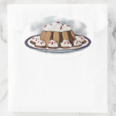 Chocolade Charlotte Russe  Dessert Ovale Sticker (Tas)