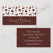 Chocolade Cherry Cupcake bakkerij Visitekaartje (Voorkant / Achterkant)