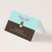 Chocolade cherry cupcake loyalty visitekaartje (Achterkant)