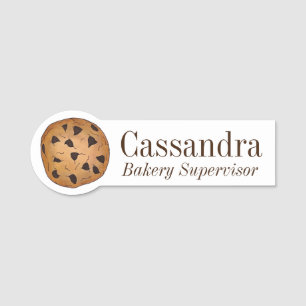 Chocolade Chip Cookie Bakkerij Baking Bakery Chef Naamplaatje