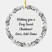 Chocolade Chip Cookie Gepersonaliseerde Kerst Keramisch Ornament (Achterkant)