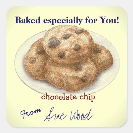 Chocolade Chip Cookie Gift Stickers (Voorkant)