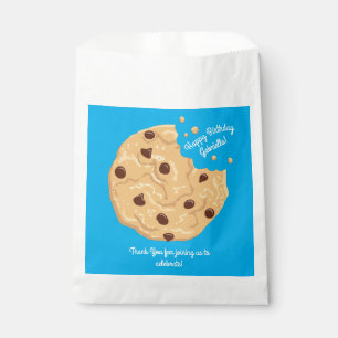 Chocolade Chip Cookie Kinder 1ste verjaardag Blauw Bedankzakje