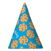Chocolade Chip Cookie Kinder 1ste verjaardag Blauw Feesthoedjes (Rechts)