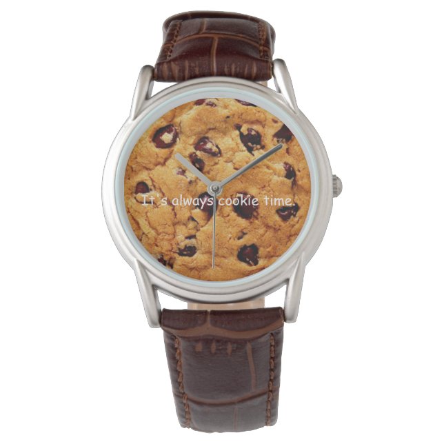 Chocolade Chip Cookie Mannen Horloge (Voorkant)