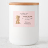Chocolade chip cookie Pink Bakery Voedselcontainer Etiket (Voorkant)