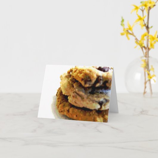 Chocolade Chip Cookie Stack Notitiekaarten (Gele Bloem)