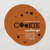 Chocolade Chip Cookie Swap Exchange Party Kaart (Voorkant / Achterkant)