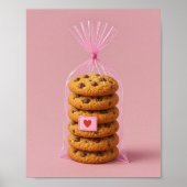 Chocolade Chip Cookie Wall Art, Schattigee keuken Poster (Voorkant)