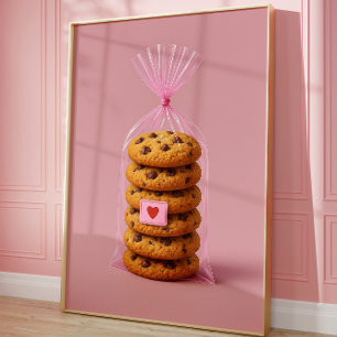 Chocolade Chip Cookie Wall Art, Schattigee keuken Poster