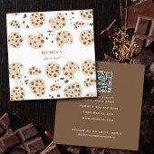 Chocolade Chip Cookies Bakken QR Code Social Media Vierkante Visitekaartje