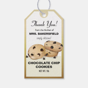 Chocolade Chip Cookies Dank u bakken cadeau Cadeaulabel