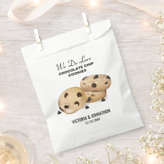 Chocolade Chip Cookies Dank u | Huwelijkstraktatie Bedankzakje (Geknipt)