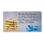 Chocolade Chip Cookies en Blue Ribbon Shipping Etiket (Voorkant)