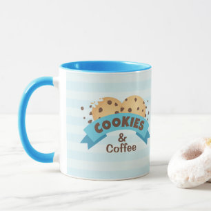 Chocolade Chip Cookies en Coffee Design op een Mok
