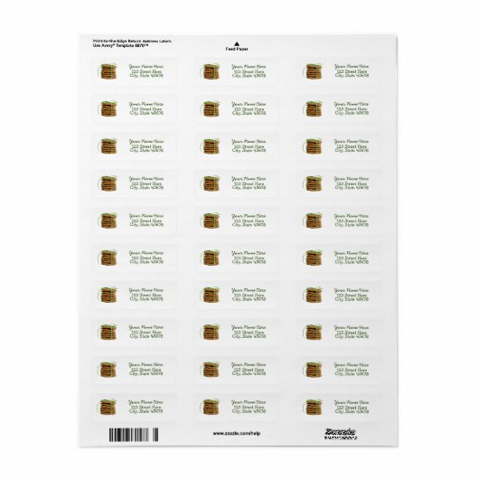 Chocolade Chip Cookies en Groen Lint Etiket (Full Sheet)