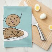 Chocolade Chip Cookies gebakken bord dessert Theedoek (Quarter Fold)