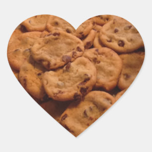 Chocolade Chip Cookies Heart Stickers