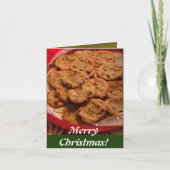 Chocolade Chip Cookies Kerstmis Kaart (Voorkant)