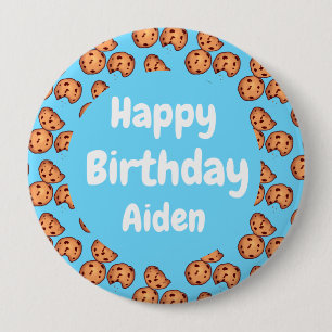 Chocolade Chip Cookies Patroon Ballon Ronde Button 4,0 Cm