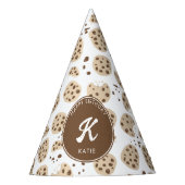 Chocolade Chip Cookies Patroon Verjaardagsfeestje Feesthoedjes (Voorkant)