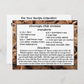 Chocolade Chip Cookies Recept Kaart Briefkaart (Voorkant / Achterkant)