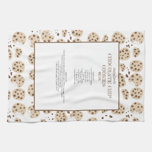 Chocolade Chip Cookies Recept Keepsake Theedoek (Horizontaal)