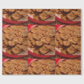 Chocolade Chip Cookies Wrapping Paper Cadeaupapier (Vlak)