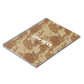 Chocolade Chip Desert Camouflage Notitieboek (Linkerzijde)