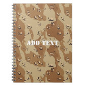 Chocolade Chip Desert Camouflage Notitieboek (Voorkant)