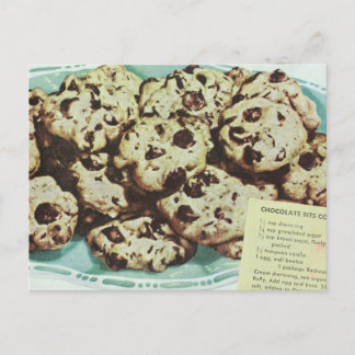 chocolade Chip Koekje Recipe Foto 50's Briefkaart