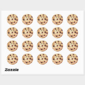 Chocolade Chip Koekje Ronde Sticker (Vel)