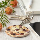 Chocolade Chip Koekje Sleutelhanger (Zijkant)