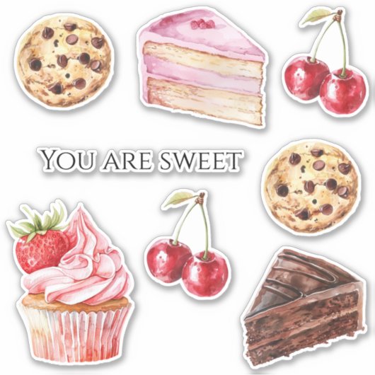 Chocolade Chip Koekje Sticker (Voorkant)