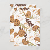 chocolade chip koekjes patroon wit bedankkaart (Voorkant / Achterkant)