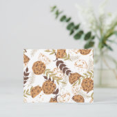 chocolade chip koekjes patroon wit briefkaart (Staand voorkant)