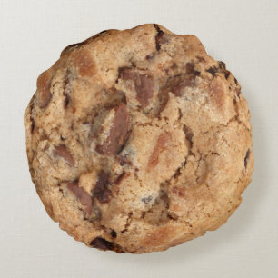 chocolade chip kookpijp rond kussen