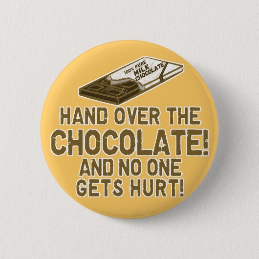Chocolade Chocofolic Ronde Button 5,7 Cm (Voorkant)
