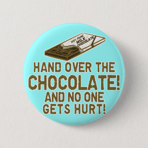 Chocolade Chocoholic Ronde Button 5,7 Cm