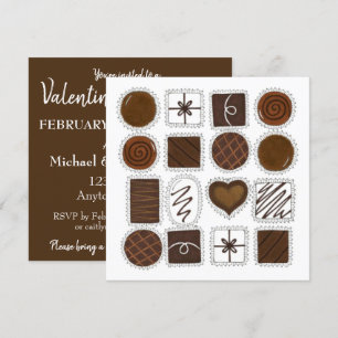 Chocolade Chocolade Chocolade Valentijnsdag Party Kaart