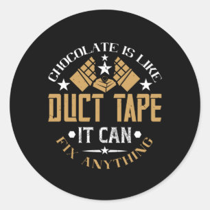 Chocolade - Chocolade is als een dikke tape Ronde Sticker